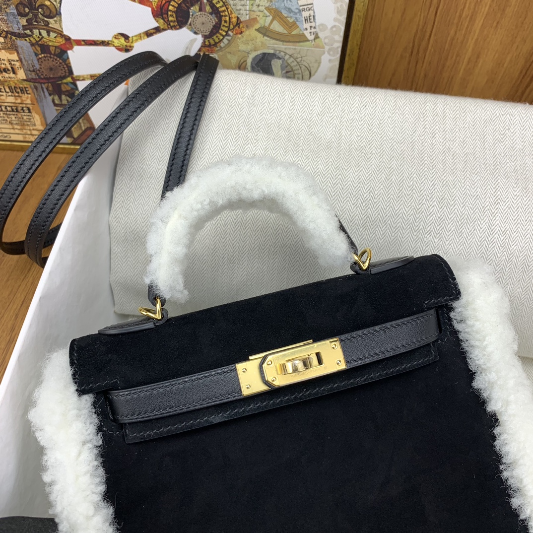 에르메스 미니 켈리 테디 20cm 블랙